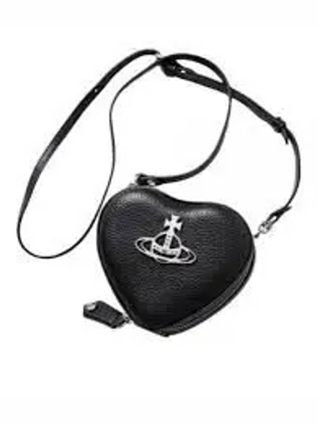 Logo Mini Heart Cross Bag Black - VIVIENNE WESTWOOD - BALAAN 2