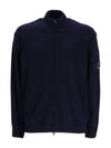 Lambswool GRS Zipped Cardigan Navy - CP COMPANY - BALAAN 2