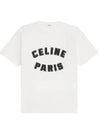 Short Sleeve T Shirt 2X84N671Q01OB WHITE - CELINE - BALAAN 2