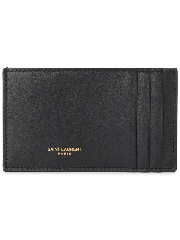 Uptown Shiny Grained Leather Chain Wallet Black - SAINT LAURENT - BALAAN 11