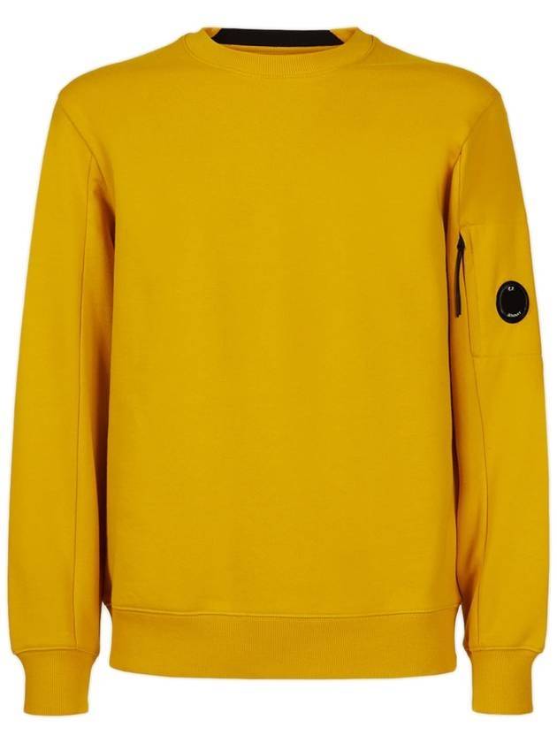 Men's Lens Wappen Diagonal Sweatshirt Yellow - CP COMPANY - BALAAN 1