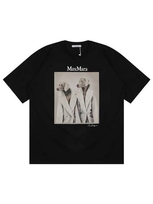 Women's Tacco Short Sleeve T-Shirt Black - MAX MARA - BALAAN 2