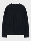 Ribbed henley neck long sleeve t shirt black - NOIRER - BALAAN 3