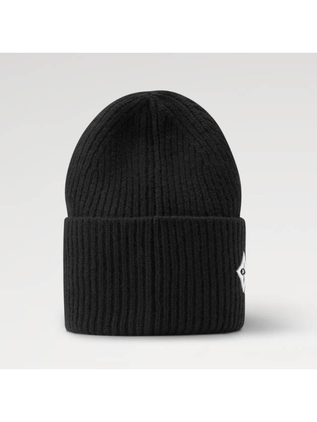 Monogram Flower Signature Headline Wool Beanie Black - LOUIS VUITTON - BALAAN 6