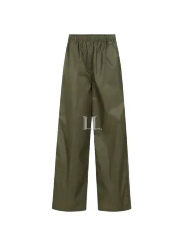 Re-Nylon Trousers Straight Pants Green - PRADA - BALAAN 2