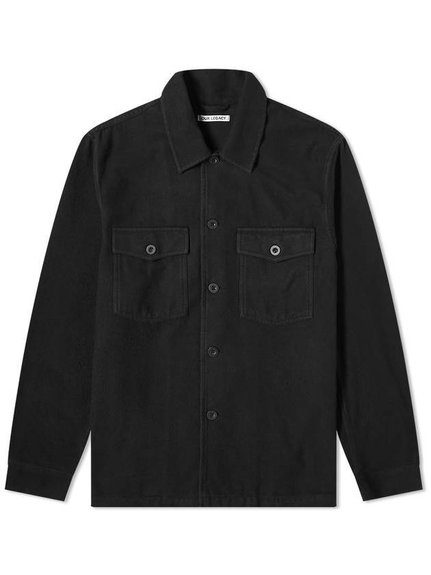 Men's Evening Brushed Cotton Jacket Black - OUR LEGACY - BALAAN 1