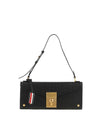 Women’s Baguette Pebble Grain Leather Shoulder Bag Black - THOM BROWNE - BALAAN 1