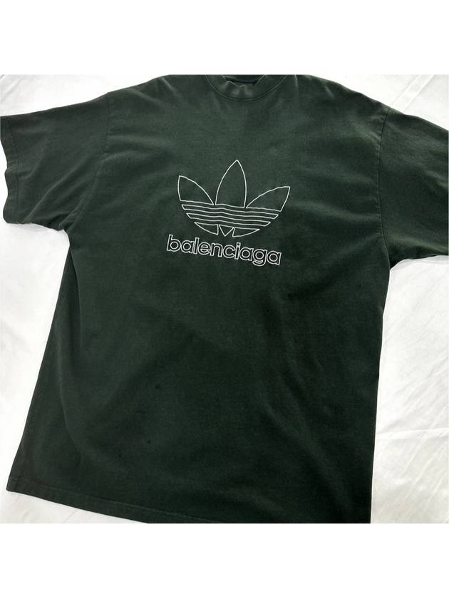 2 x Adidas Valdidas embroidered logo short sleeve t shirt green - BALENCIAGA - BALAAN 4