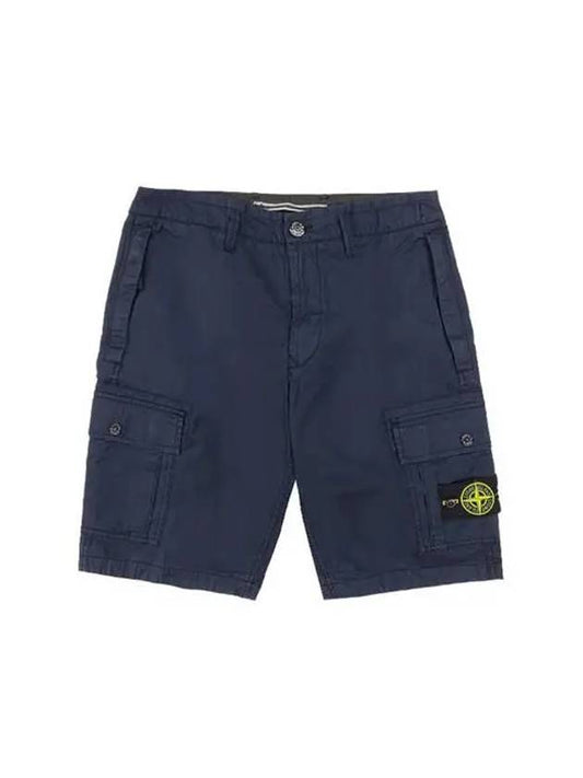 Waffen Patch Bermuda Shorts Navy - STONE ISLAND - BALAAN.