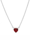 Sparkling Heart Halo Pendant Necklace Red - PANDORA - BALAAN 2