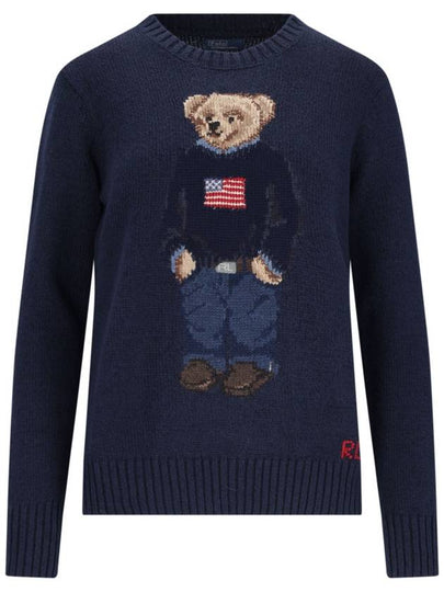 Bear Crew Neck Knit Top Navy - POLO RALPH LAUREN - BALAAN 2