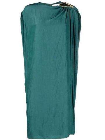 Lanvin Sleeveless Draped Knee Dress Clothing - LANVIN - BALAAN 1