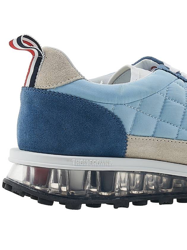 Quilted Tech Runner Low Top Sneakers Blue - THOM BROWNE - BALAAN 11