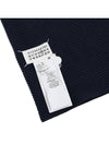 Stitched Rib Knit Muffler Blue - MAISON MARGIELA - BALAAN.