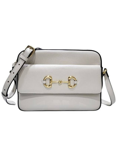 Women s 645454 Horsebit 1955 White Leather Small Shoulder Bag - GUCCI - BALAAN 1