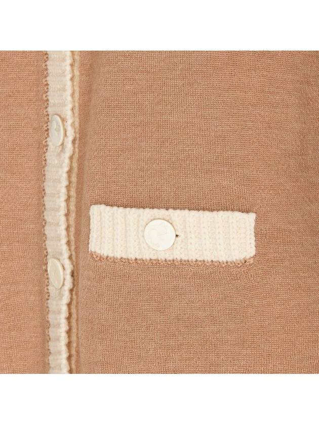 Kendra Cardigan Camel Heather French Cream - TORY BURCH - BALAAN 4