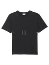 Crew Neck Cotton Short Sleeve T-shirt Black - SAINT LAURENT - BALAAN 2