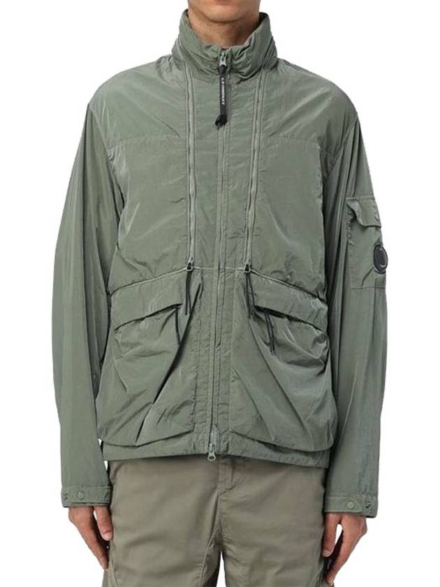 Men's Chrome-R Medium Zip-Up Jacket Green - CP COMPANY - BALAAN 4