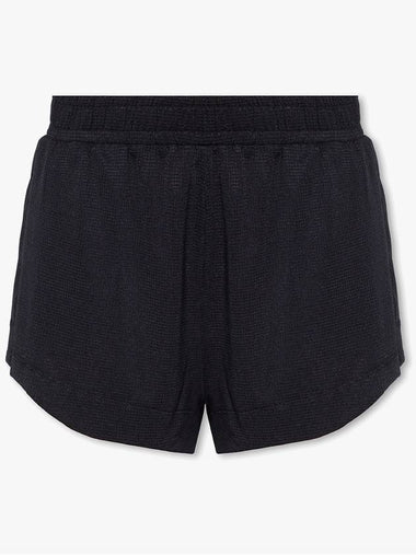 Ganni Shorts With Logo, Women's, Black - GANNI - BALAAN 1