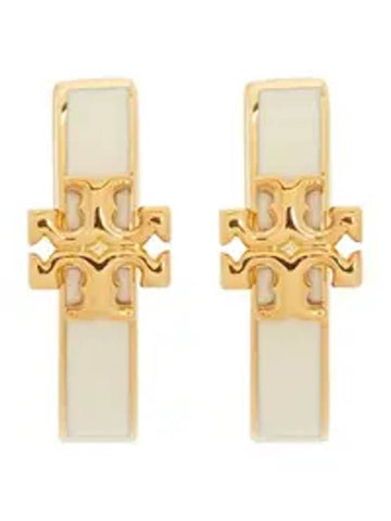 Women's Kira Huggie Hoop Earrings White - TORY BURCH - BALAAN 1