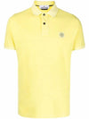 Men's Logo Patch Cotton Short Sleeve Polo Shirt Light Yellow - STONE ISLAND - BALAAN 1