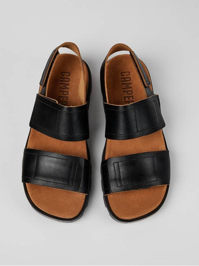 Brutus Leather 2 Strap Sandals Black - CAMPER - BALAAN 2