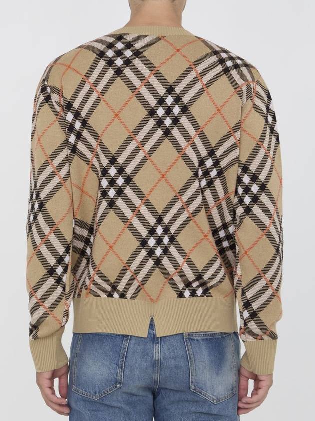 Nova Check Knit Top Brown - BURBERRY - BALAAN 5