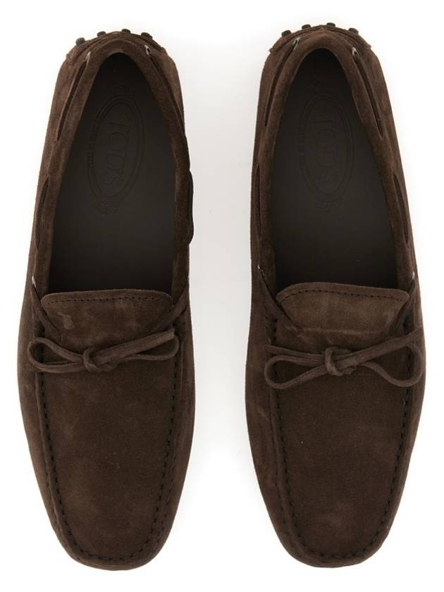 Men's Gommino Suede Driving Shoes Brown - TOD'S - BALAAN 4