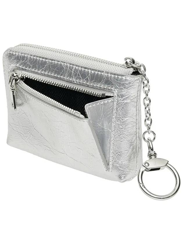 Daisy Keyring Coin Card Wallet Silver - LE MASQUE - BALAAN 6