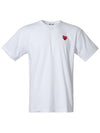 Play Red Heart Waffen Short Sleeve T-Shirt White P1 T108 2 - COMME DES GARCONS - BALAAN 2