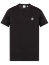 Embroidered Monogram Motif Cotton Short Sleeve T-Shirt Black - BURBERRY - BALAAN 1