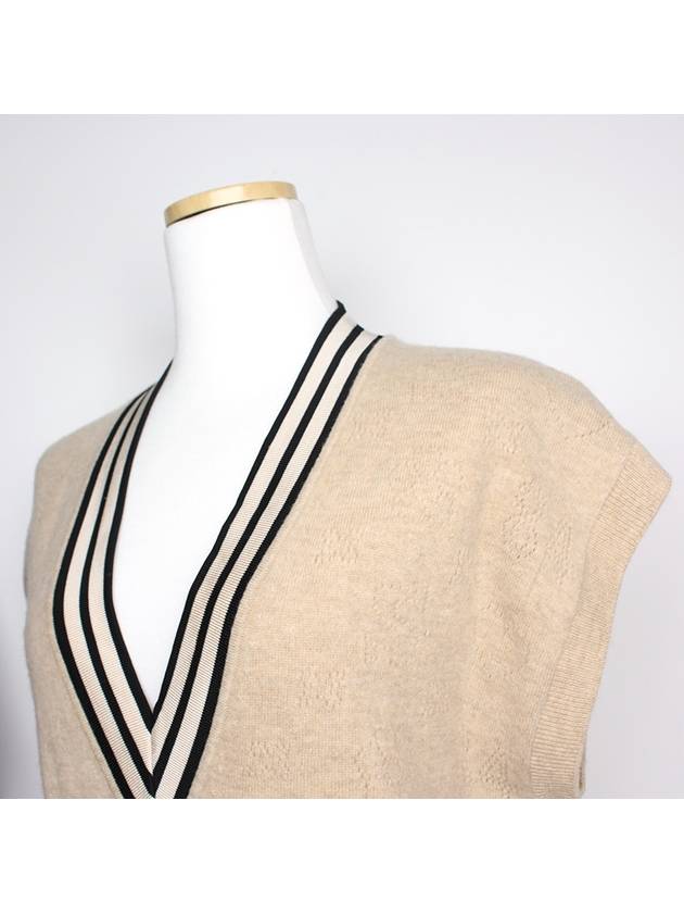 Beige wool cashmere vest 66 - SANDRO - BALAAN 4