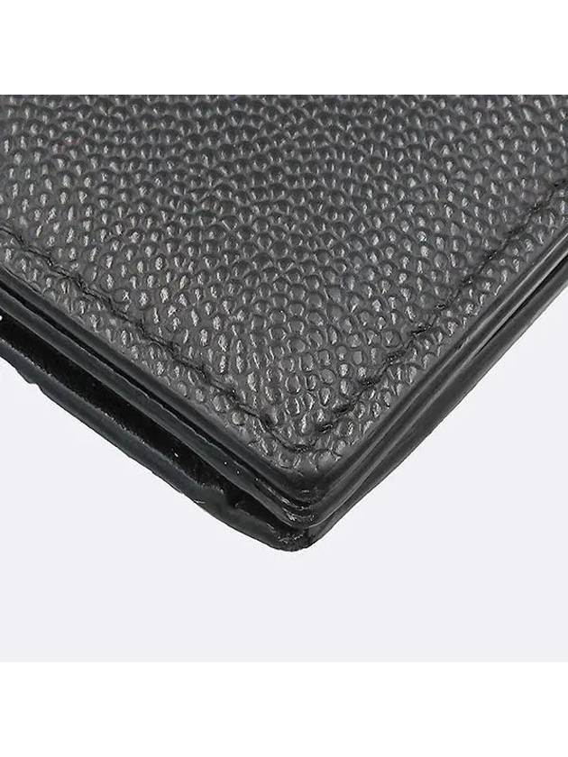 466669 Black grained business card holder flap wallet - SAINT LAURENT - BALAAN 2