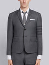 Twill School Uniform 4 Bar Slim Fit Jacket Medium Grey - THOM BROWNE - BALAAN 9