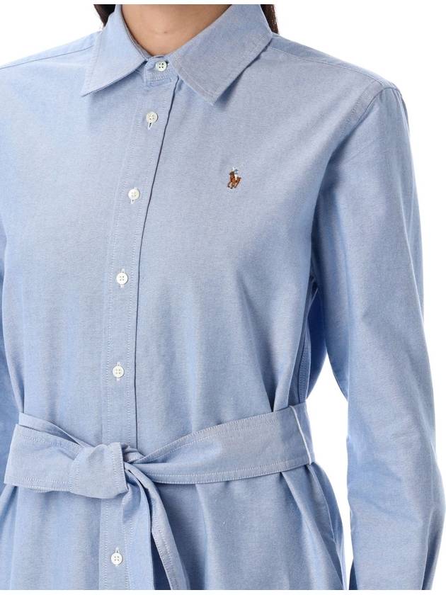 Belted cotton oxford shirtdress - POLO RALPH LAUREN - BALAAN 3