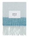 Alpaca Striped Muffler Shawl Blue Green - MAISON KITSUNE - BALAAN 2