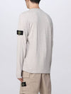 Logo Patch Crew Neck Cotton Nylon Knit Top Grey - STONE ISLAND - BALAAN 3