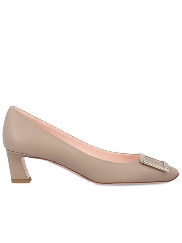 Trompette Metal Buckle Pumps Beige - ROGER VIVIER - BALAAN 1