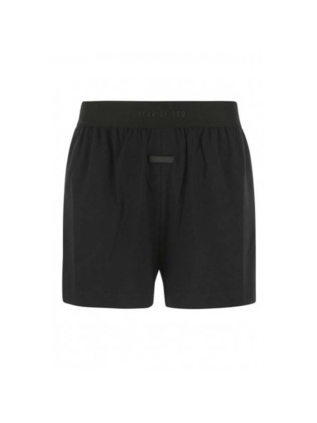 Logo Band Cotton Shorts Black - FEAR OF GOD - BALAAN 1