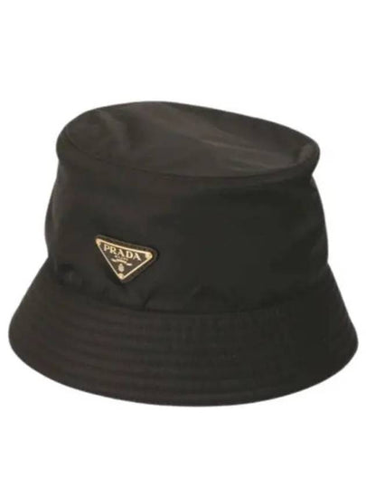 Re-Nylon Triangle Logo Bucket Hat Black - PRADA - BALAAN 2