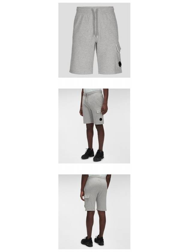 Lens Wappen Fleece Cargo Training Shorts Grey - CP COMPANY - BALAAN.