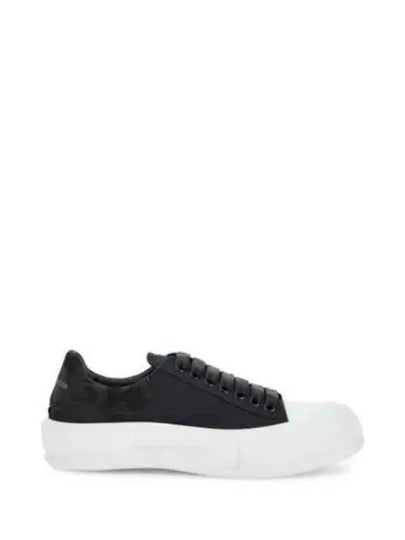 Deck Lace-up Plimsoll Low-top Sneakers Black - ALEXANDER MCQUEEN - BALAAN 2