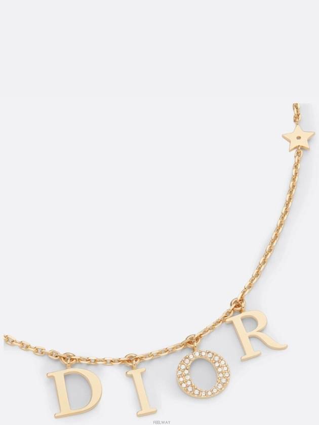 Revolution White Crystal Necklace Gold - DIOR - BALAAN 3