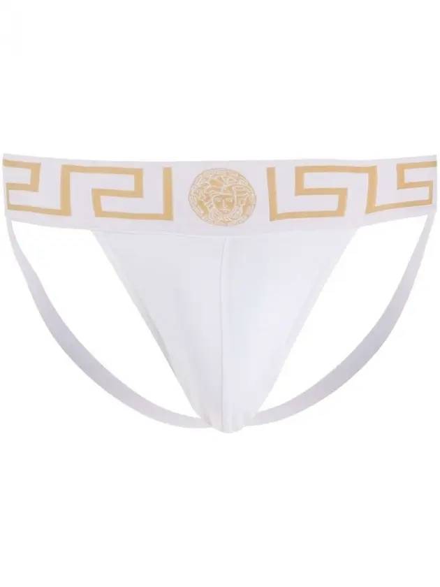 Greca Band Strap Panties White - VERSACE - BALAAN 1