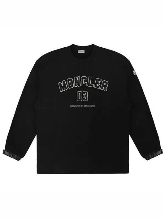 23SS 8G00002 899WC 999 Women’s Logo Sweatshirt Black 997263 - MONCLER - BALAAN 1