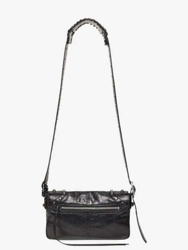 Zipper Stud Arena Lambskin Shoulder Bag Black - BALENCIAGA - BALAAN 4