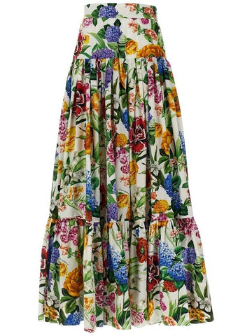 Dolce & Gabbana Floral Flounces Skirt - DOLCE&GABBANA - BALAAN 1