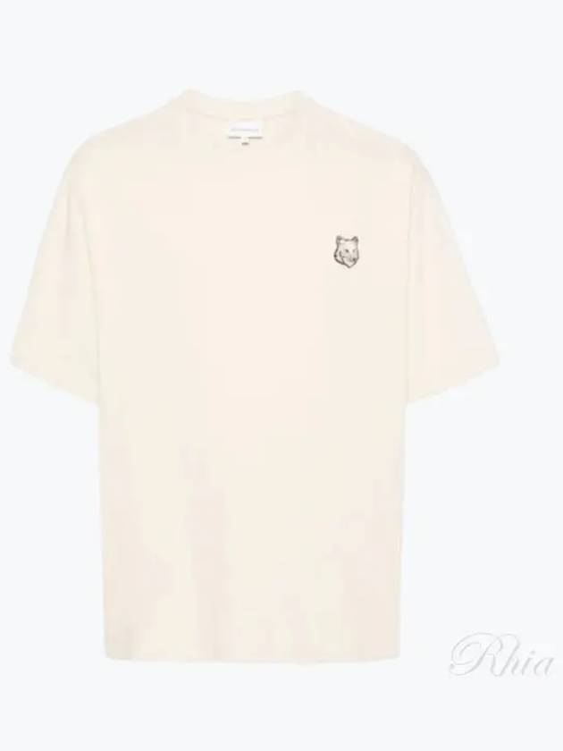 Bold Fox Head Patch Oversized Short Sleeve T-Shirt Beige - MAISON KITSUNE - BALAAN 2