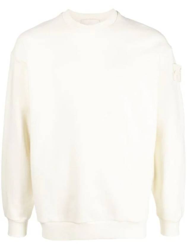 Waffen Patch Ghost Piece Cotton Sweatshirt Ivory - STONE ISLAND - BALAAN 1