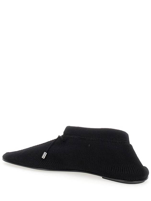 Black Ballet Flats With Bow Detail In Knit Woman - TOTEME - BALAAN 3